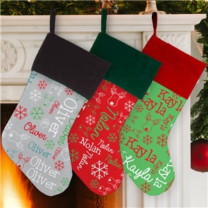 Personalized Word Art Stocking