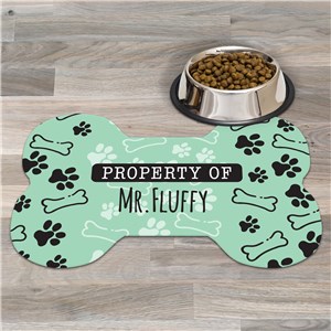 Personalized Property Of Bone Shaped Mat 