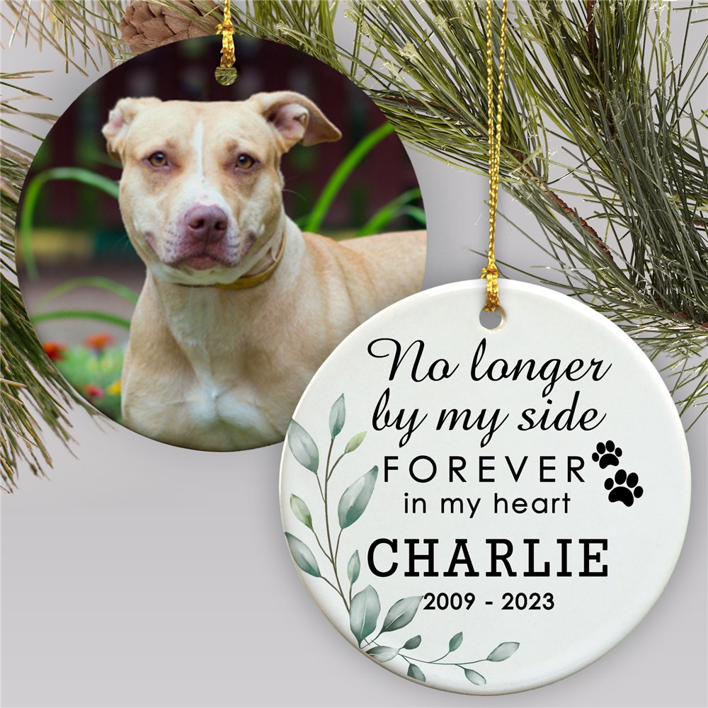 Personalized No Longer By My Side Photo Double Sided Round Ornament