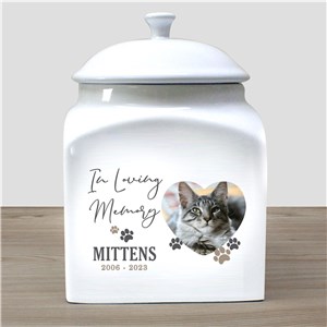 Personalized In Loving Memory Cat Urn with Photo