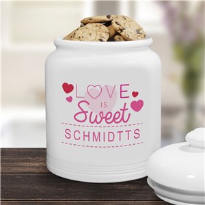 Personalized Love is Sweet Cookie Jar