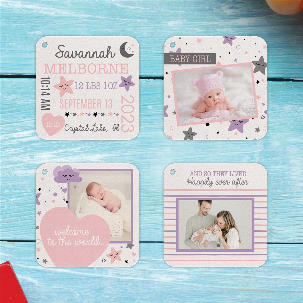 Personalized Welcome Baby Girl Felt Picture Book 