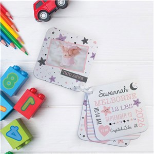 Personalized Welcome Baby Girl Felt Picture Book 