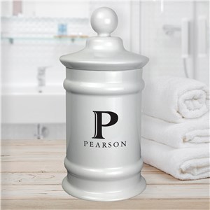 Personalized Last Name & Initial Apothecary Jar U20697101