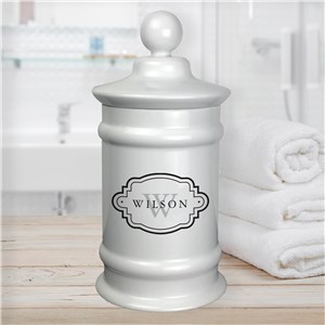 Personalized Classic Name & Initial in Frame Apothecary Jar U20698101