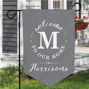 Personalized Welcome to our Home Pennant Yard Flag