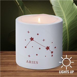 Personalized Zodiac Star Signs Candle Holder