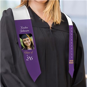 Personalized Grad Photo Graduation Stole