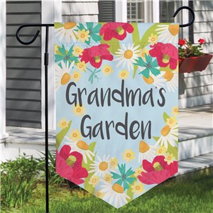 Personalized Flower Garden Pennant Garden Flag