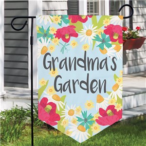 Personalized Flower Garden Pennant Garden Flag