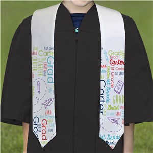 Personalized School Word Art Youth Graduation Stole U21383151Y