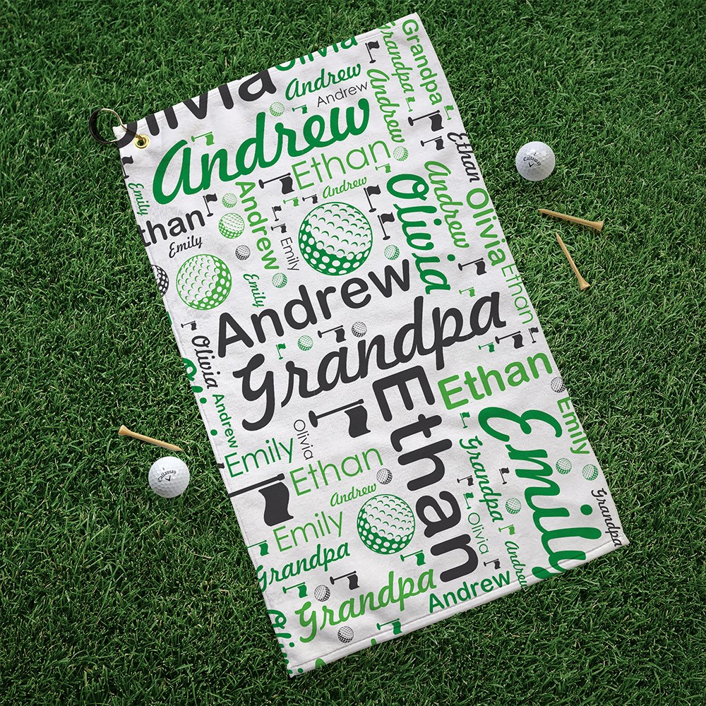 Custom Word-Art Golf Towel