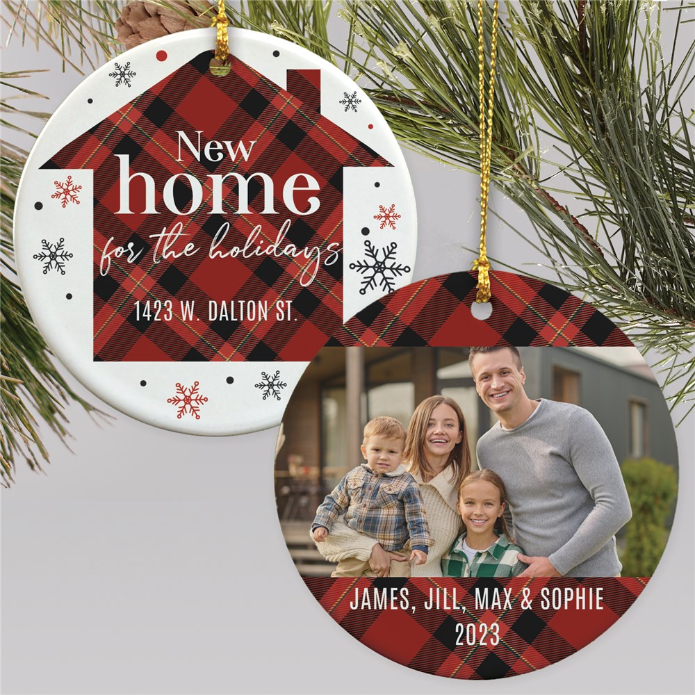 Personalized New Home For The Holidays Christmas Ornament