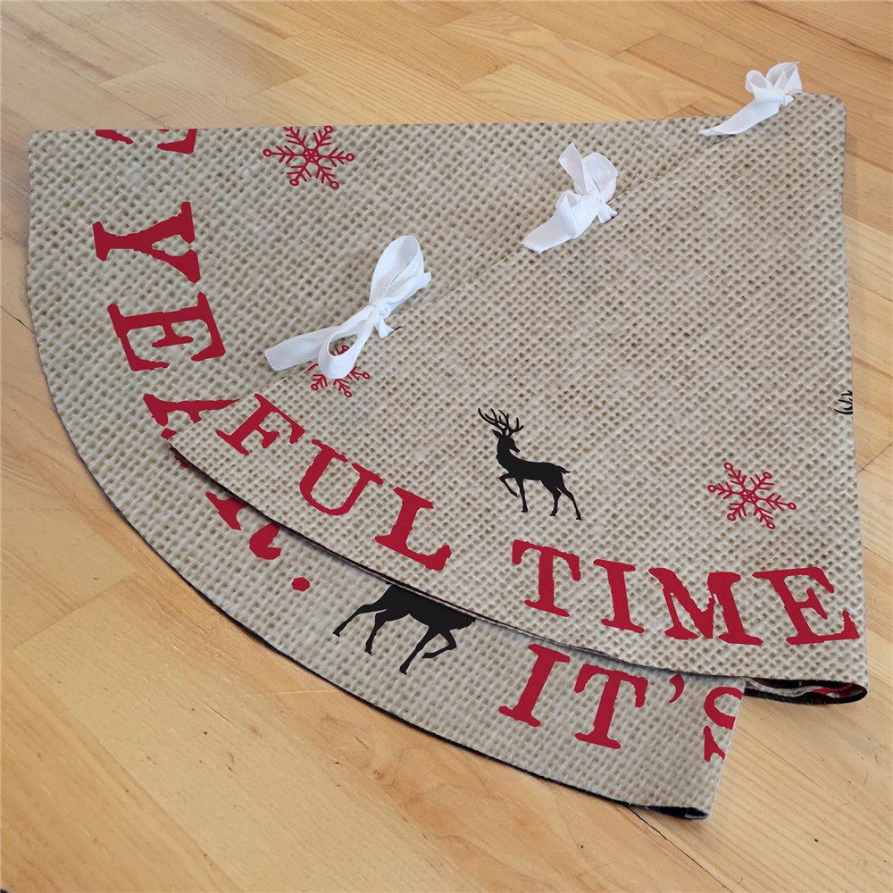 Most Wonderful Time Of The Year Christmas Tree Skirt