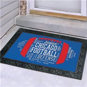 Personalized Football Word Art Doormat U2172183X