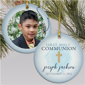 First Holy Communion Personalized Ornament With Photo