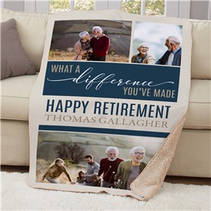 Personalized What a Difference You've Made Sherpa Blanket U2192487