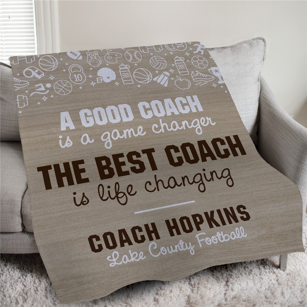 Personalized The Best Coach is Life Changing Sweatshirt Blanket U22061160