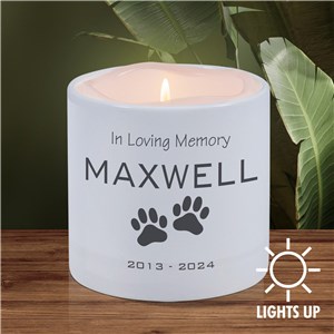 Personalized Pet Memorial LED Candle with Holder U22111171