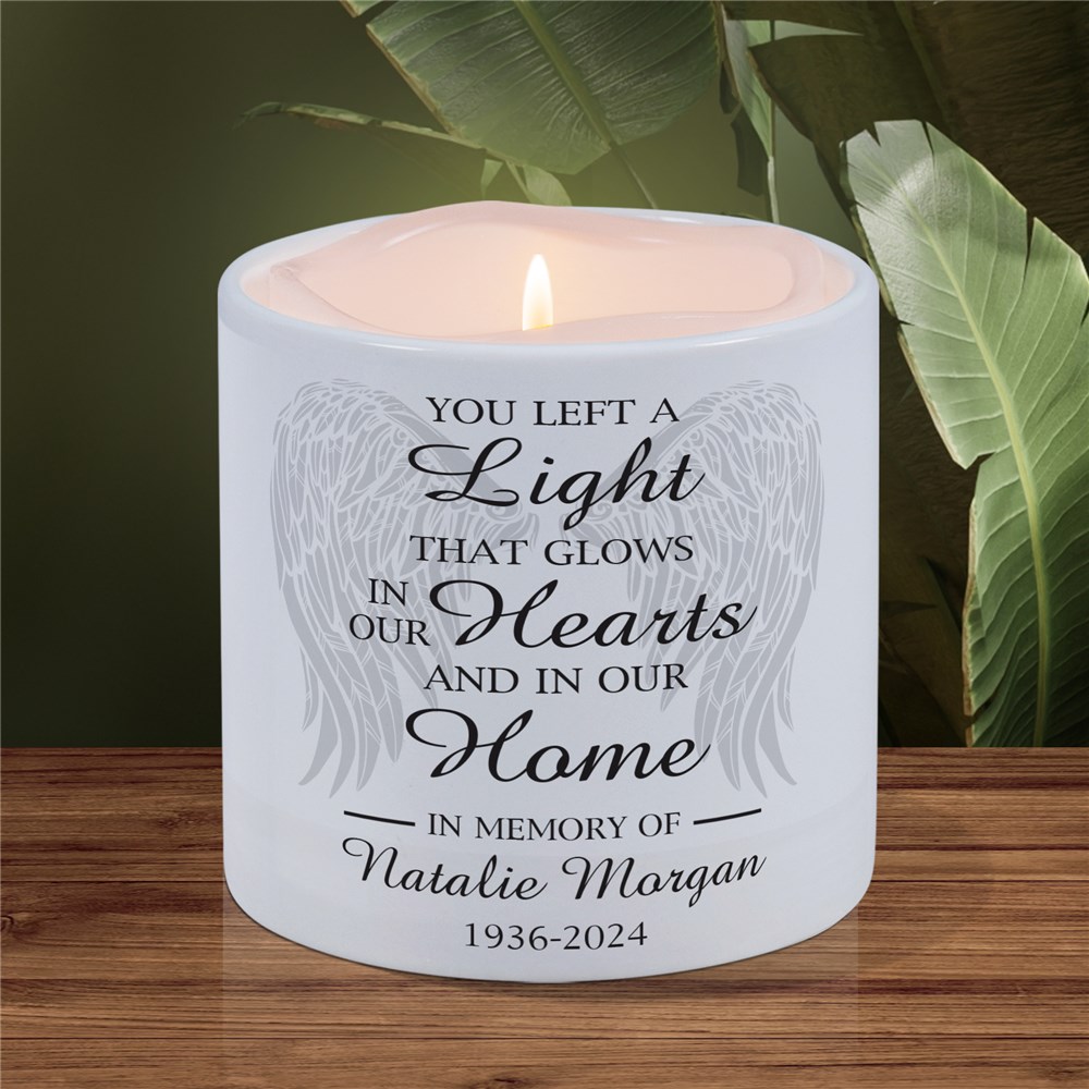 You Left A Light Personalized Led Candle