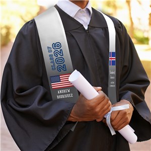 Personalized Two Image Upload Graduation Stole U22187151