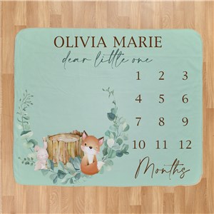 Personalized Woodland Deer Monthly Milestone 50