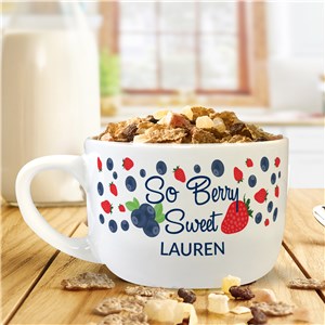 Personalized So Berry Sweet Bowl with Handle U2221523T