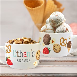 Personalized Snack Bowl with Handle U2222623T