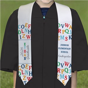 Personalized Alphabet Youth Gradiation Stole U22398151Y