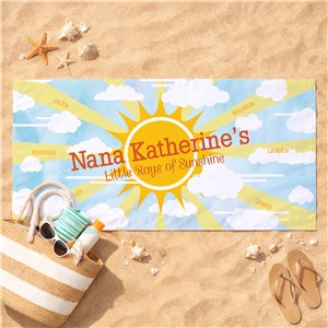 Personalized Little Rays Of Sunshine Beach Towel U2249433