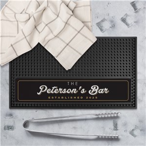 Personalized Bar Established Rectangle Bar Mat U23979132RT