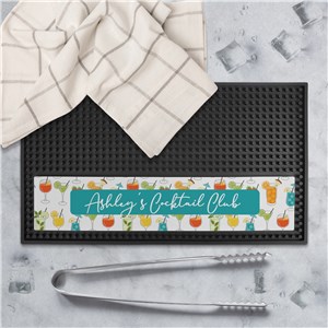 Personalized Cocktail Club Rectangle Bar Mat U23980132RT