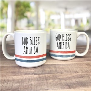 God Bless America Patriotic Large Mug U24562153