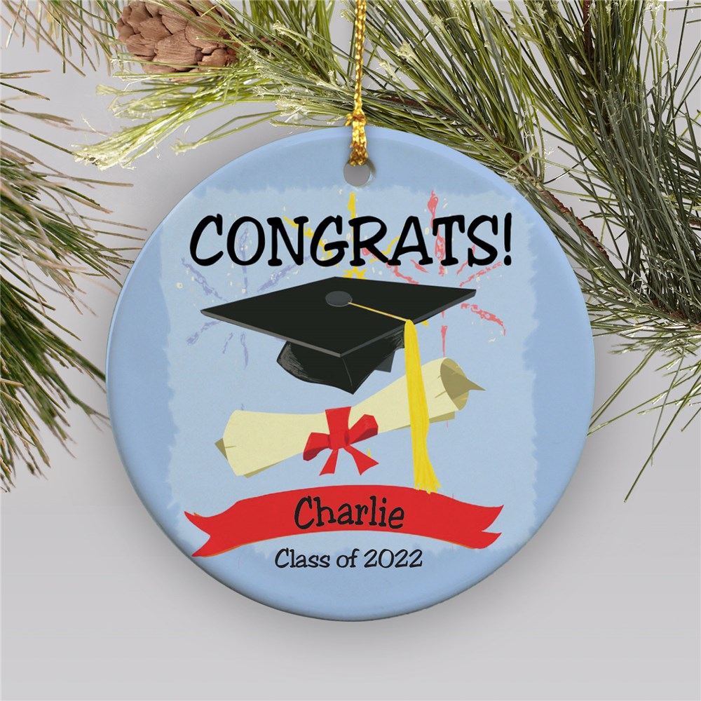 Personalized Ceramic Graduation Ornament | 2019 Graduation Keepsakes