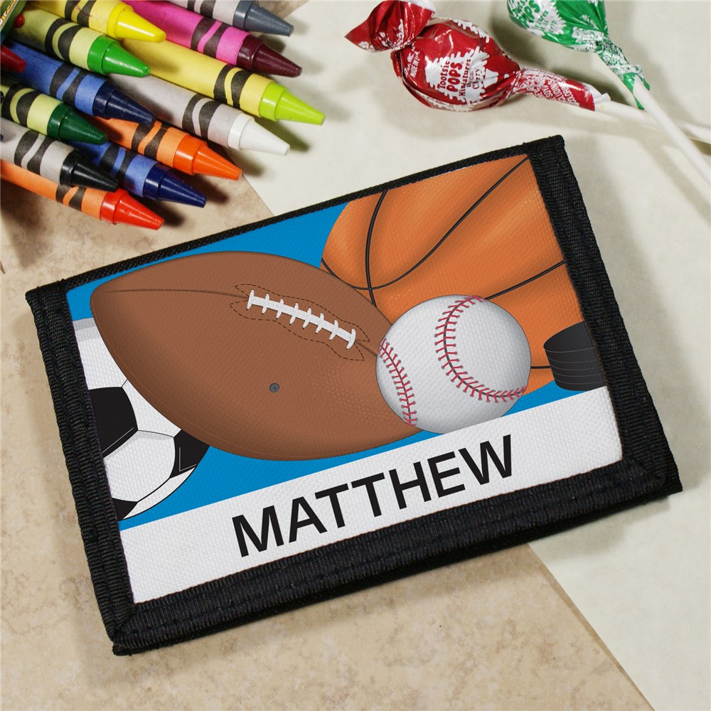 Custom Printed Sports Wallet Fun Kid Gifts Personalized Sport Wallet