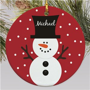 Snowman Personalized Ornament | Kids Christmas Ornaments