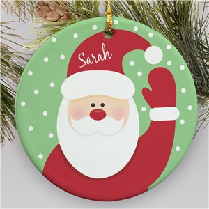 Santa Ornament | Ceramic | Kids Christmas Ornaments