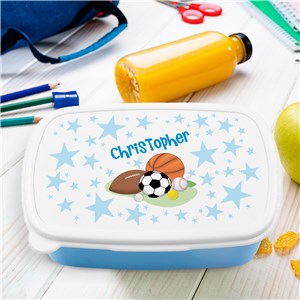 Personalized Kids' Sports Themed Lunch Box