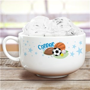 Personalized Ceramic Sports Ice Cream Bowl U362423