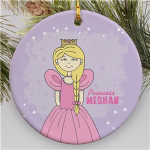 Princess Personalized Ornament | Ceramic | Kids Christmas Ornaments