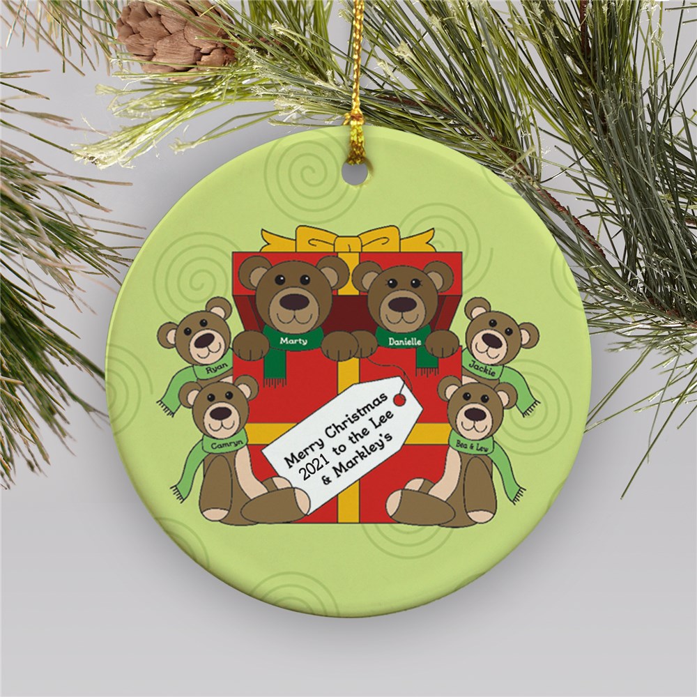 Teddy Bear Personalized Family Ornament | Personalized Family Christmas Ornaments