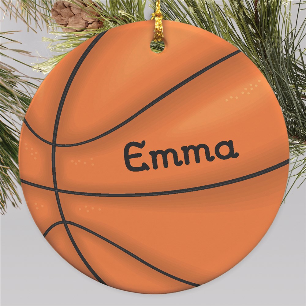 Basketball Personalized Ornament | Ceramic | Personalized Basketball Ornament