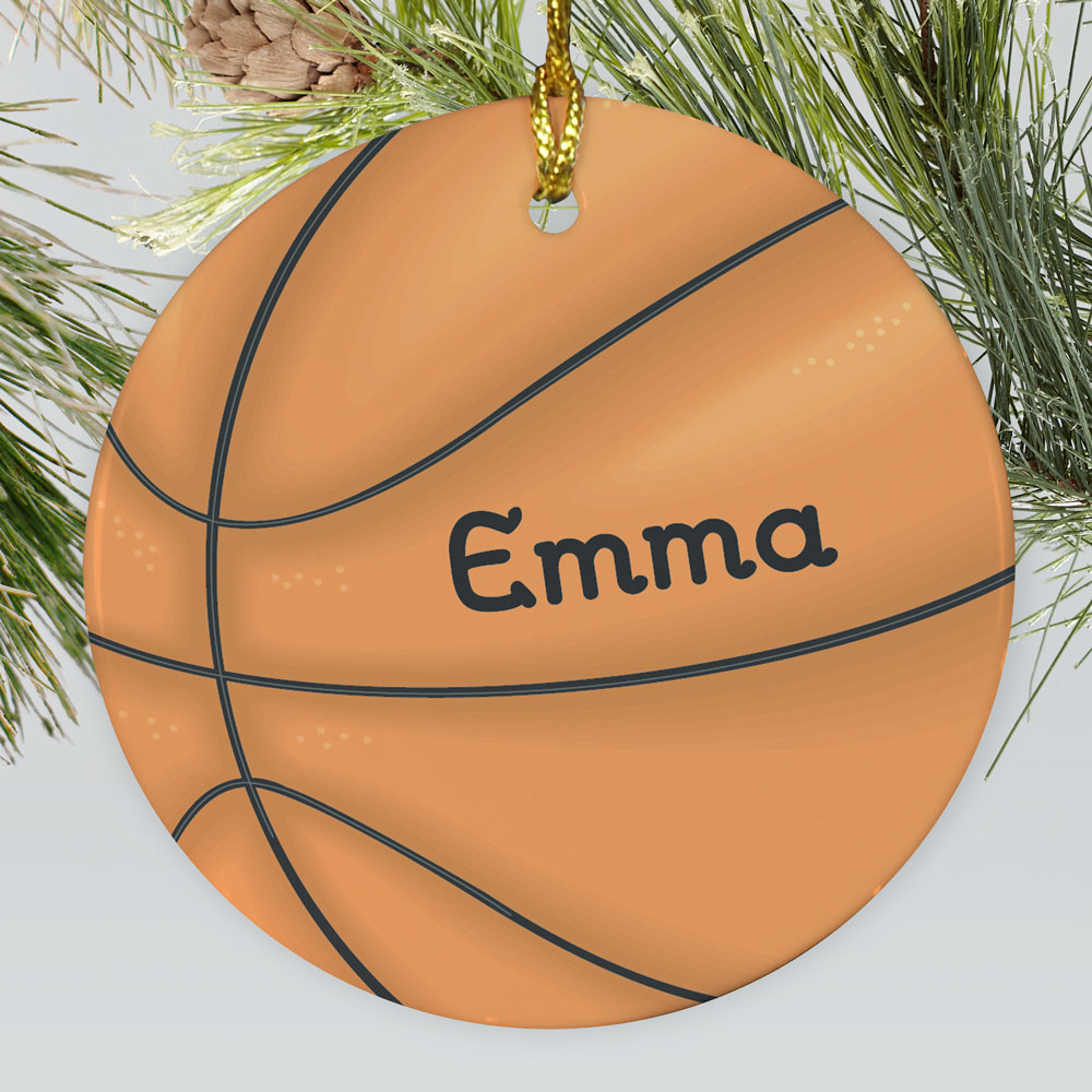 Basketball Personalized Ceramic Ornament GiftsForYouNow