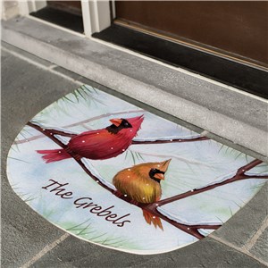 Personalized Cardinals Half Round Doormat