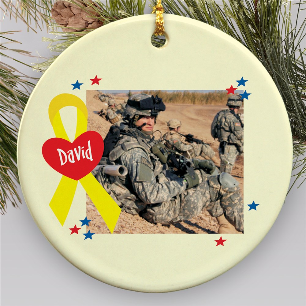 Personalized Military Photo Ornament | Personalized Military Ornament