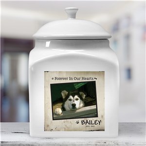Personalized Ceramic Pet Photo Urn | Memorial Gifts