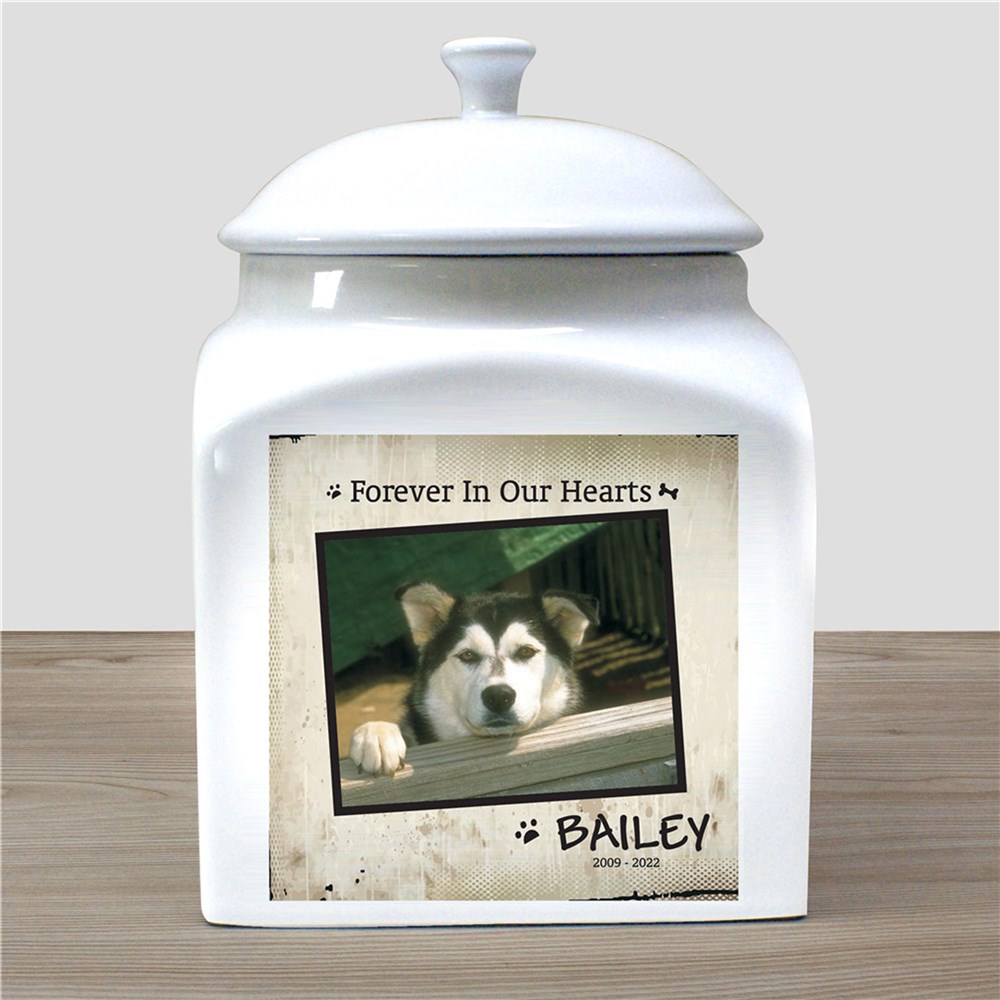 Personalized Ceramic Pet Photo Urn | Memorial Gifts