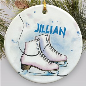 Personalized Ice Skating Ornament | Ceramic | Personalized Sports Ornaments