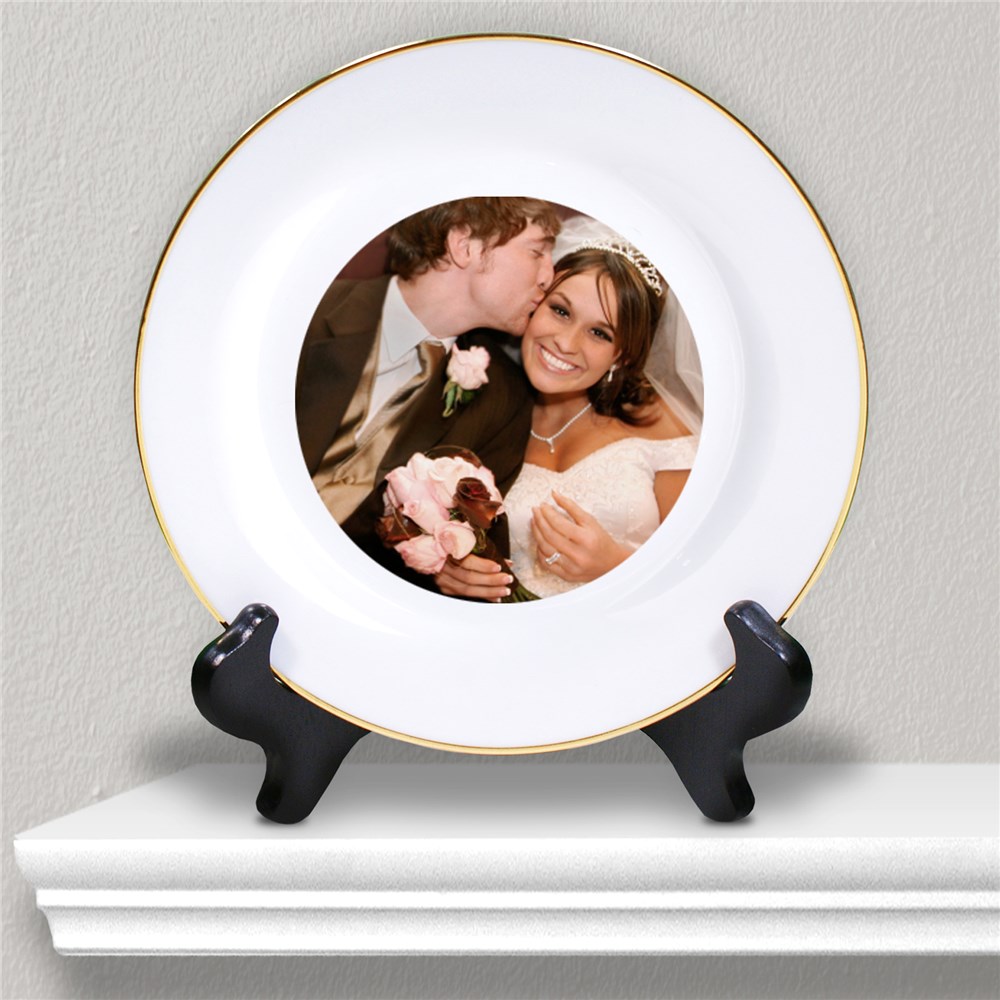 Picture Perfect Wedding Photo Ceramic Plate Wedding Picture Plate