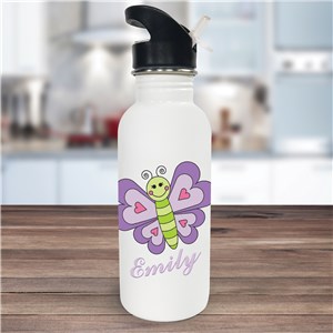 Personalized Butterfly Water Bottle U392720